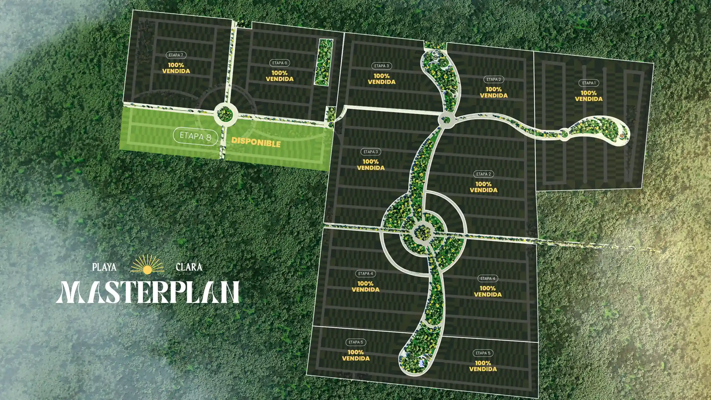 Imagen del master plan de playa clara