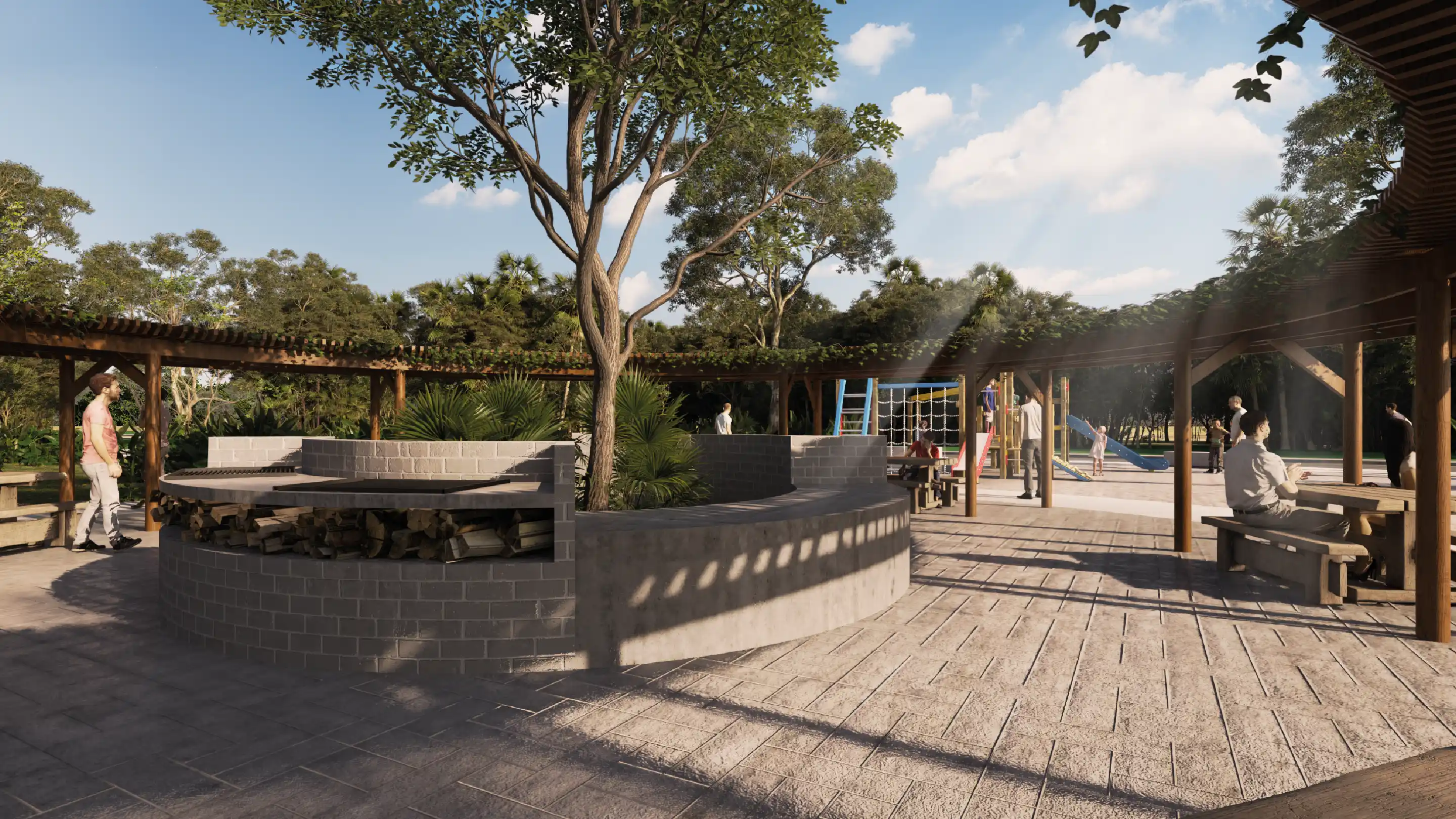 Imagen de un render de playa clara