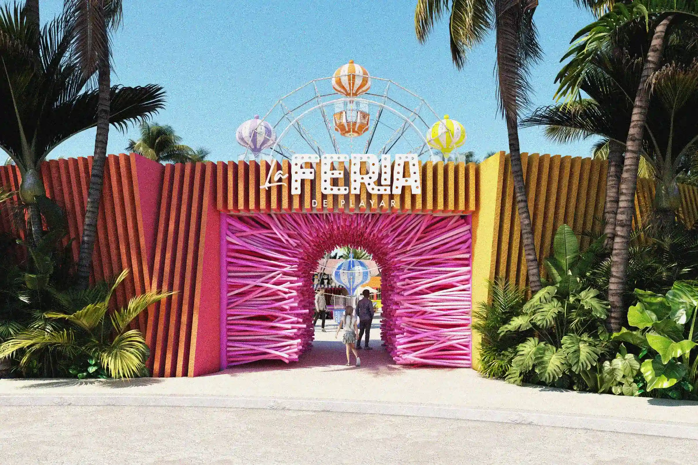 Imagen de render de como es la feria de playar