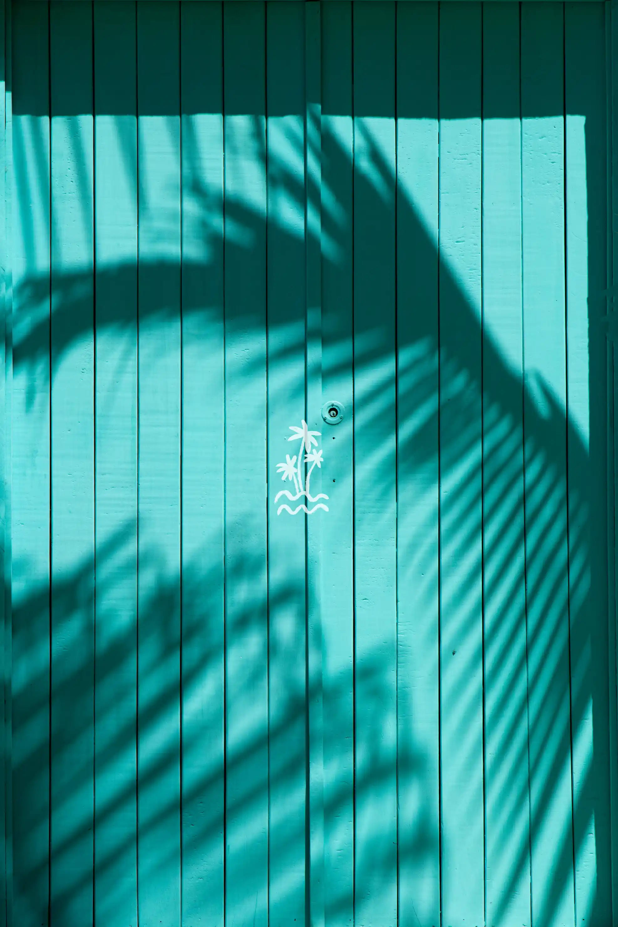 Imagen de una puerta azul